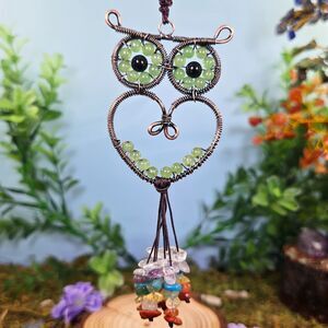 Handmade Green Aventurine Crystal Owl Décor #8